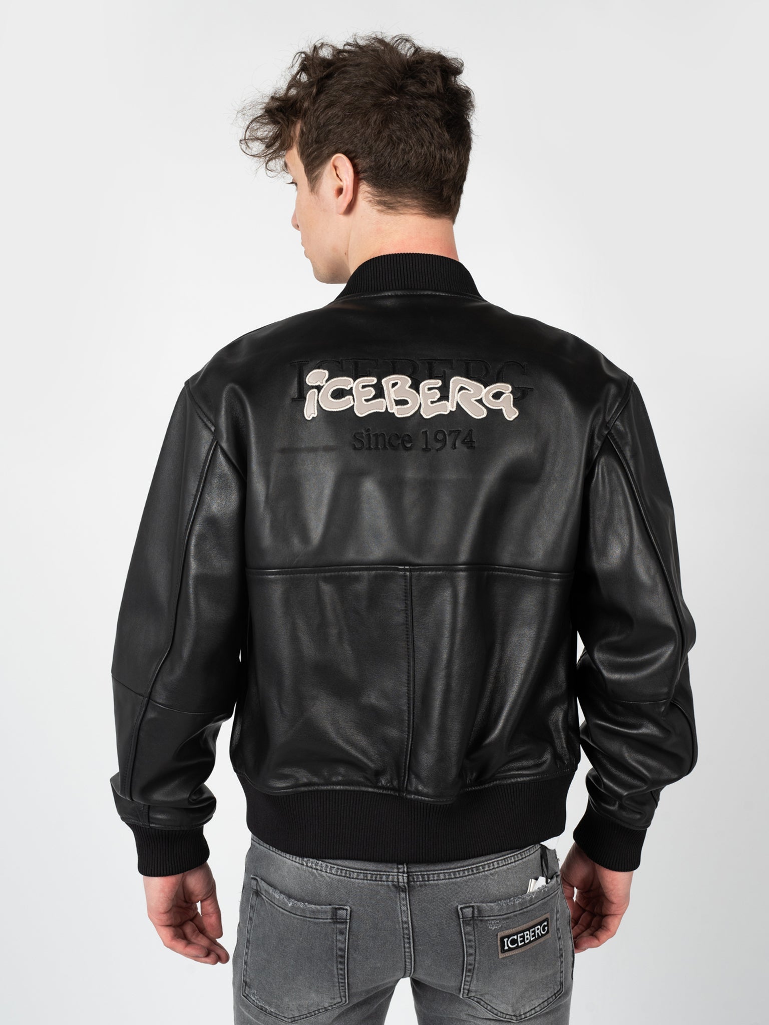 ジャケット・アウター 80s iceberg A-2 real leather bomber jkt Iceberg 